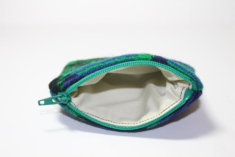 greenblueblack Mackay Tartan change purse coin purse HARRIS TWEED purse