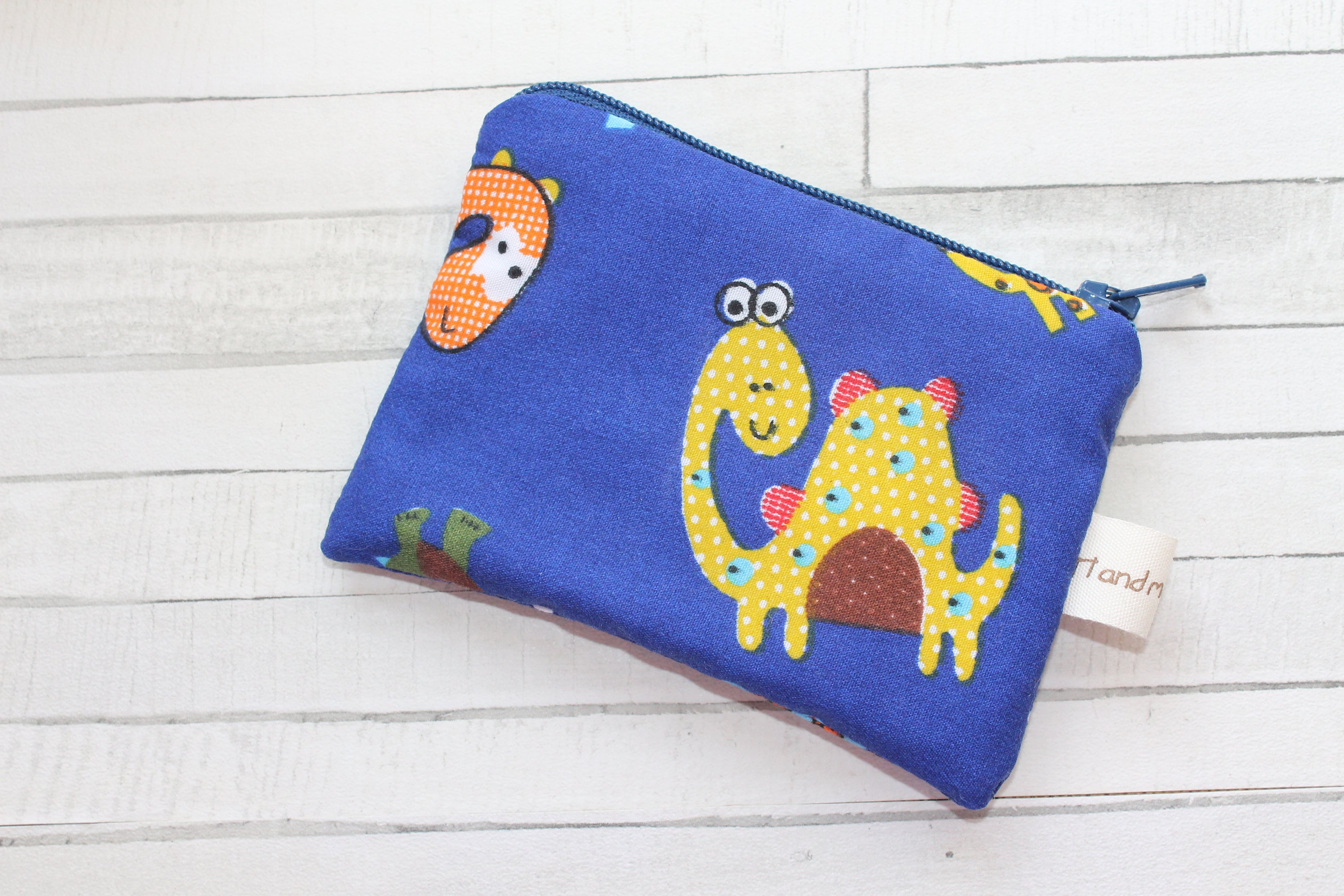 Canvas Cash Coin Purse,Yellow Dragon Black Background Print Make Up Bag Zipper Small Purse Wallets