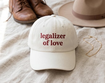 Embroidered Legalizer Of Love Dad Cap, Wedding Officiant Hat, Ceremony Cap