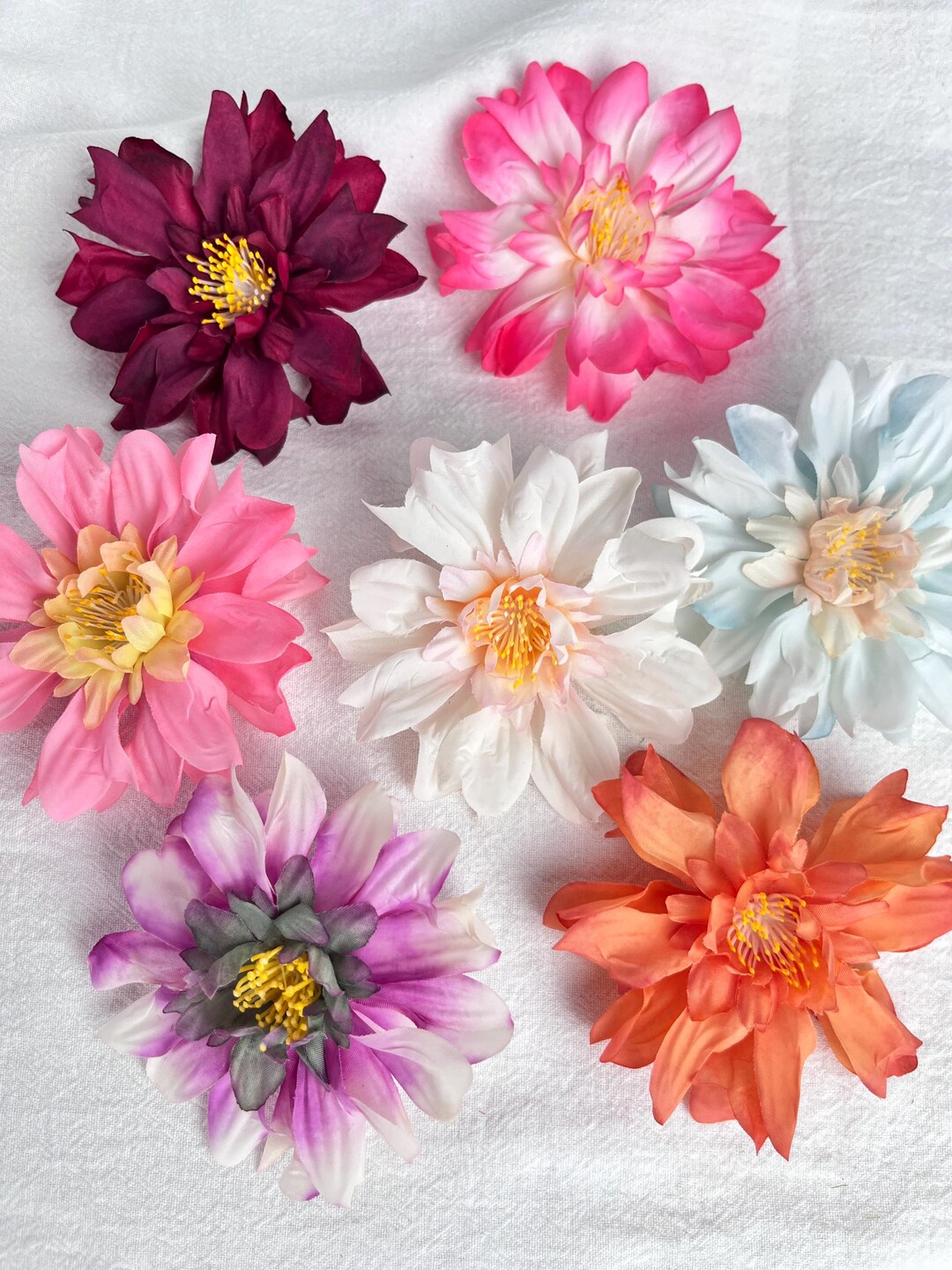 Ivory White Rose Artificial Silk Flower Head / 8.5cm Fake Flower for ...
