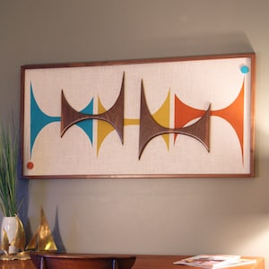 Mid Century Modern Wall Art | Witco Inspired  -  The Dino 50x24" | Modern Retrograde