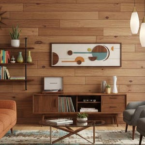 Mid Century Modern Wall Art | Witco Inspired - The Elliot 50x17" | Modern Retrograde
