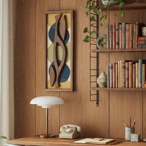 Mid Century Modern Wood Wall Art | Witco Inspired - The  Donna 10x25 & 16x40" | Modern Retrograde
