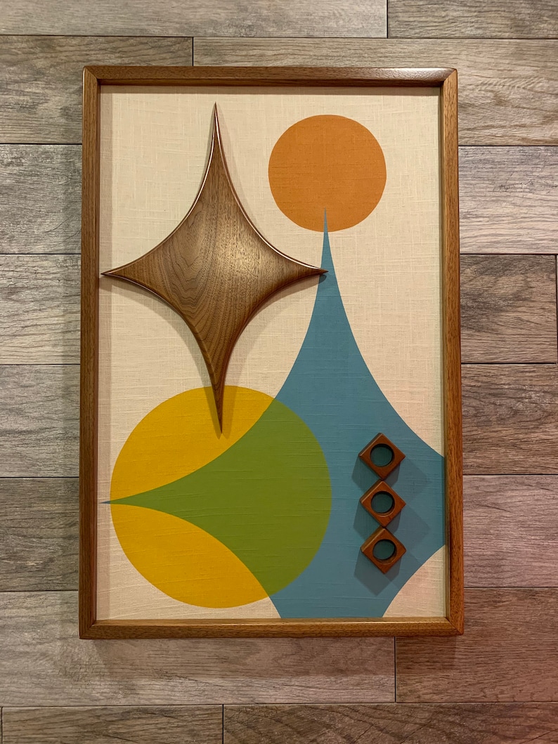 Mid Century Modern Wall Art Witco Inspired The Apollo 30x20 Modern Retrograde image 1