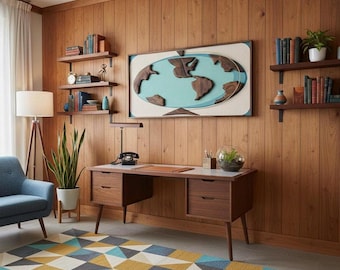 Mid Century Modern Wall Art | Witco Inspired - the Terra (50x24