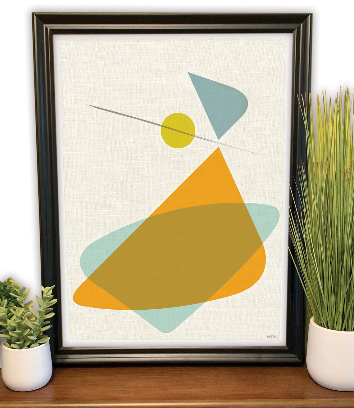 Mid Century Modern Style Art Prints 24x18 Modern Etsy
