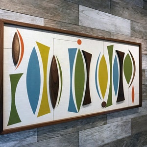 Mid Century Modern Wall Art Witco Inspired The Harper 50x24 Modern Retrograde image 5