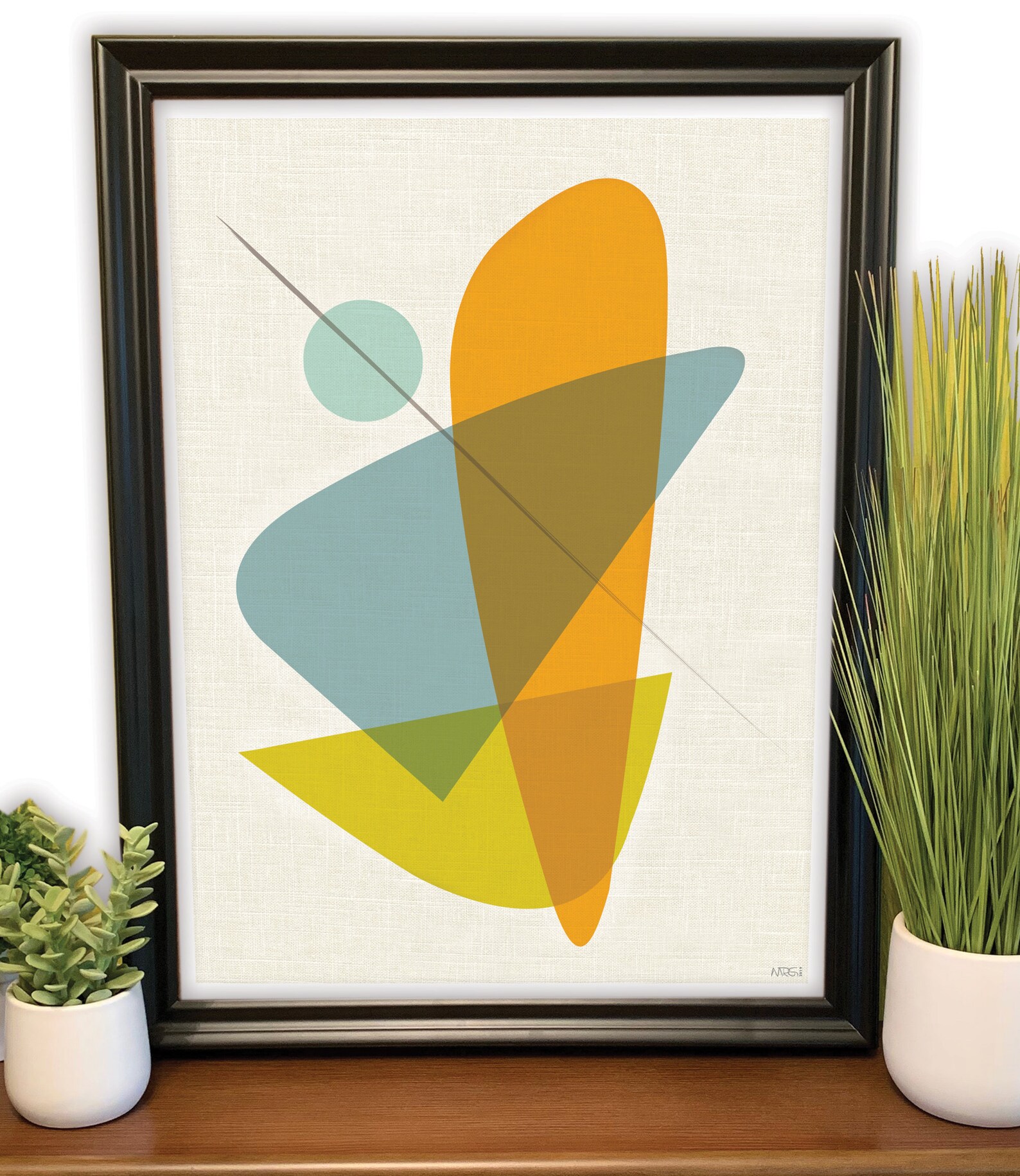 Mid Century Modern Style Art Prints 24x18 Modern Etsy