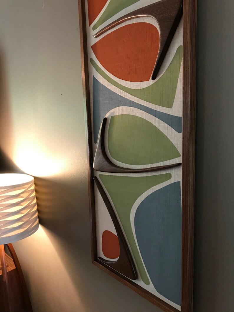 Mid Century Modern Wood Wall Art Witco Inspired Madmen Etsy