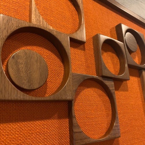 Mid Century Abstract Modern Wall Art Retro Wall Art Metal | Etsy