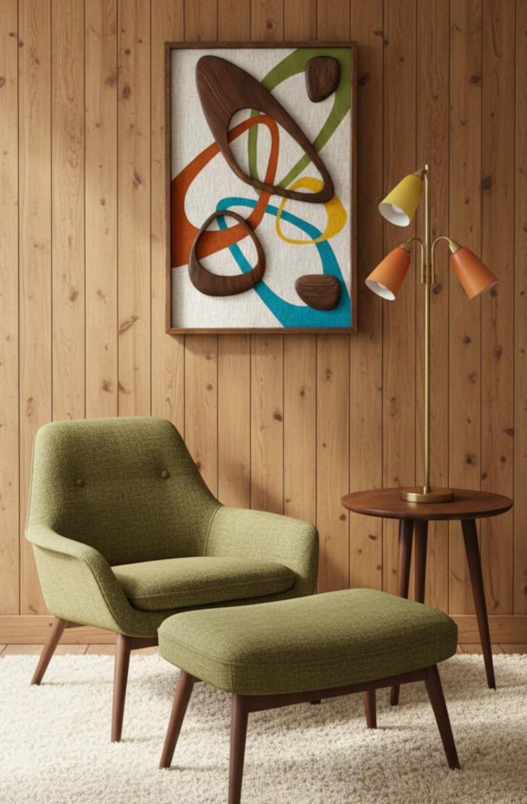 Mid Century Modern Wall Art | Witco Inspired - the Quinn I 36x24