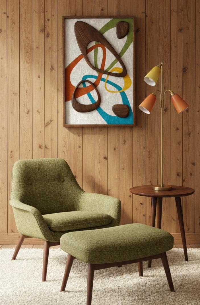 Mid Century Modern Wall Art | Witco Inspired - the Quinn I 36x24