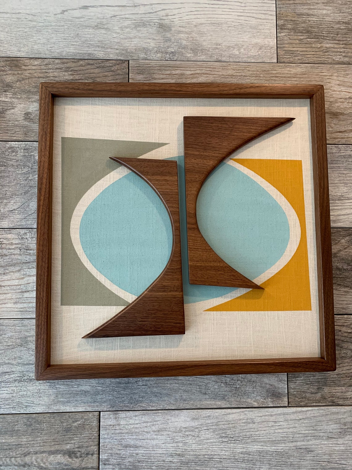 Mid Century Modern Wood Wall Art Witco Inspired Atomic Etsy Australia