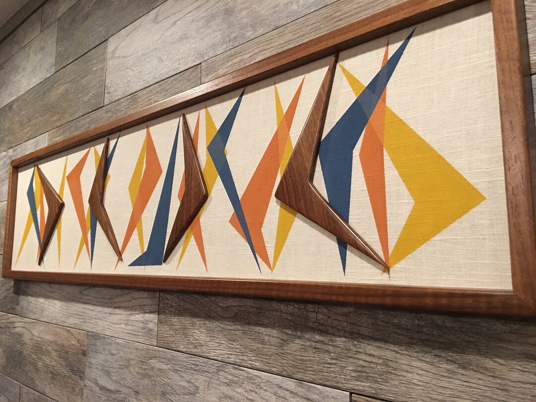 Mid Century Modern Wall Art Witco Inspired the Sydney III 48x12 & 60x18