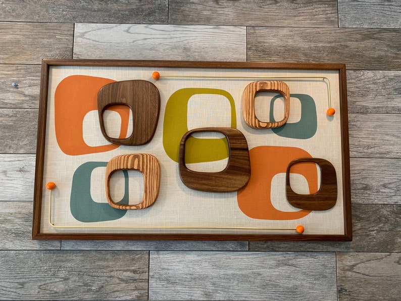 Mid Century Modern Wood Wall Art Witco Inspired Madmen Etsy