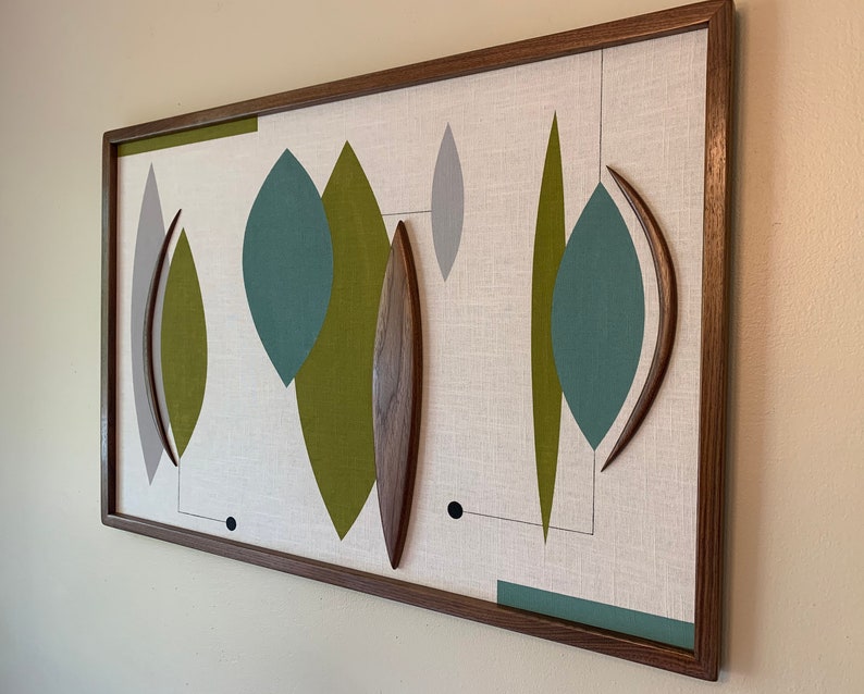 Mid Century Modern Wood Wall Art Witco Inspired Abstract Etsy