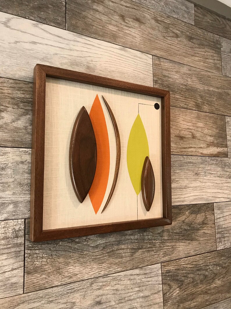 Mid Century Modern Wood Wall Art Witco Inspired Madmen Etsy