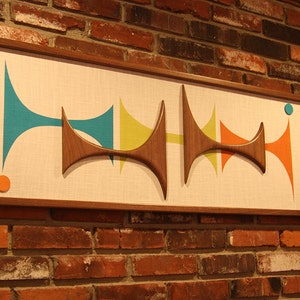 Mid Century Modern Wall Art Witco Inspired The London 46x16 Modern Retrograde image 3