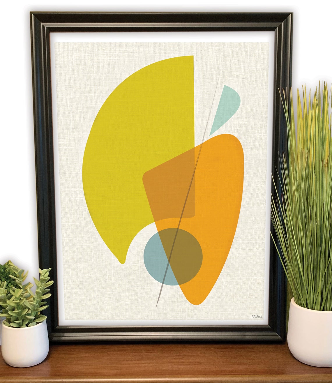 Mid Century Modern Style Art Prints 24x18 Modern Etsy