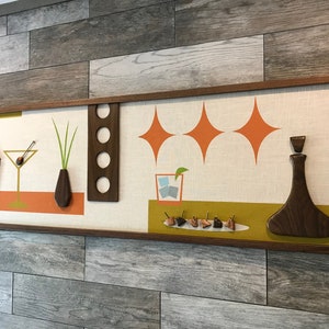 Mid Century Modern Wall Art | Witco Inspired  -  The Valerie 54x18&quot; | Modern Retrograde