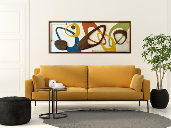 Mid Century Modern Wall Art | Witco Inspired  -  The Candice 60x24" | Modern Retrograde