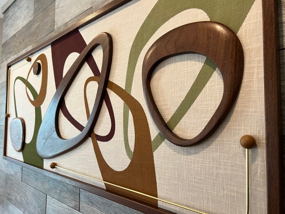 Mid Century Modern Wall Art Witco Inspired the Candice II 60x24