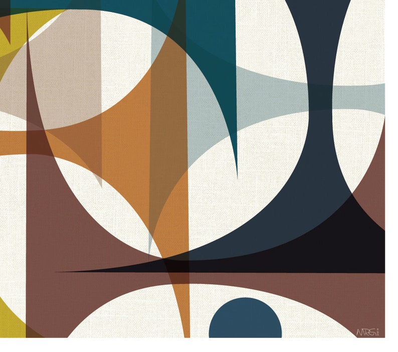 Mid Century Modern Style Art Prints 24x18 Modern Etsy