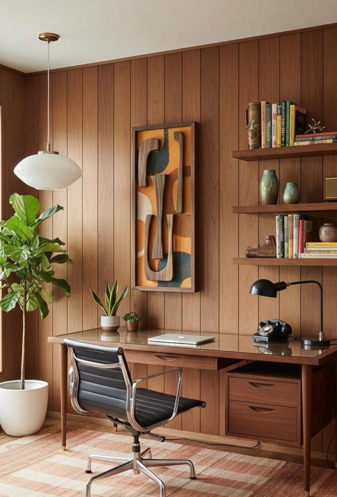 Mid Century Modern Wood Wall Art | Witco Inspired - the Emily