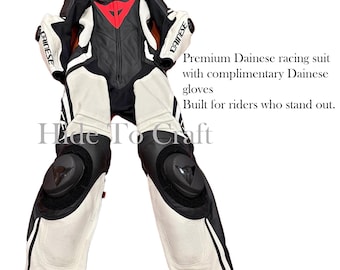 Dainese Motorbike Suit Cowhide Men Racing Leather Suit Motorcycle Sportswear