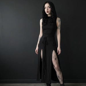high slit dress with stockings Versatile Off-Shoulder High-Stretch Midi Dress main image 0