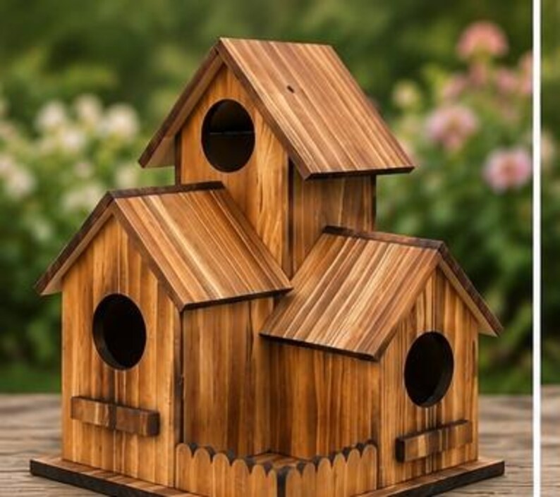 Bird Houses for Outside, Outdoor 3-hole Large Birdhouse - Etsy