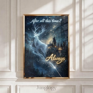 Snape Después de todo este tiempo, Siempre Cita Arte de Pared, Expecto Patronum, Póster Tipográfico, Descarga Digital