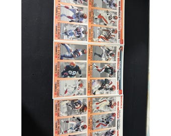 McDonald's 1993 Bengals GameDay Cards OS NEW Complete Set ABC Sheets