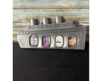 Malden Cruise Ship Picture Frame Silver NOS NEW Nautical Ocean Liner 4-Opening
