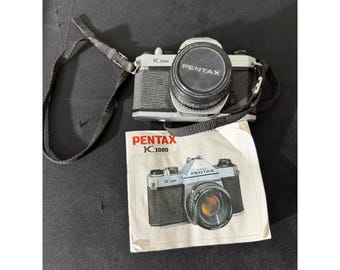 Pentax K1000 SLR-filmkamera 35 mm Silver Utmärkt 50 mm f2 Objektiv Manuellt TESTAD