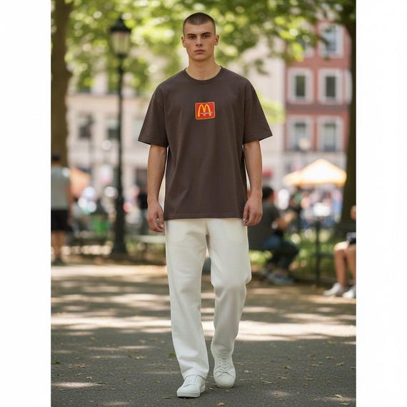 Cactus Jack Mcdonald's T-shirt XL Brown Excellent Travis Scott