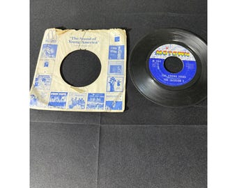 Disque vinyle vintage Motown The Jackson 5 7" 45 tr/min ABC The Young Folks 1970