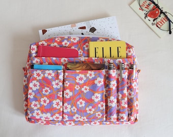 Canvas Utility Pouch, Journal Organizer Pouch, Travel Storage Bag, Planner and Stationery Case