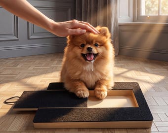 Pet Nail Scratch Board Wooden Treat Box- Pad Self Filing Grooming Tool- Pull Out Sandpaper Scratcher Puppy Paw Care- Non Slip Training Gift