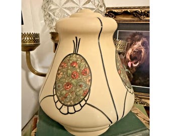 Großer Jugendstil Creme Glas Lampenschirm Blumenmedaillon 10,6 cm Fitter