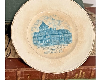 Antik Oklahoma Odd Fellows Hemskylt Carmen OK Ebert Henry Reklam Crazed