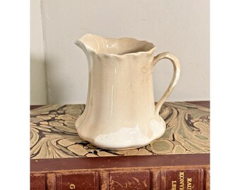 Vintage Ironstone Creamer Pitcher Farmhouse Cottage Crazing Primitive