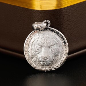 18K Gold Vintage Tiger Coin Pendant | Vow of Jacob and Rachel