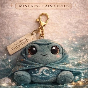 Ocean Coquí Plush Keychain – Limited Guardian, Keeper of Flow, Embroidered Details