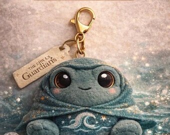 Ocean Coquí Plush Keychain – Limited Guardian, Keeper of Flow, Embroidered Details