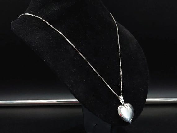 Halskette mit Herz-Anhänger, aus hochwertigem 925er Silber