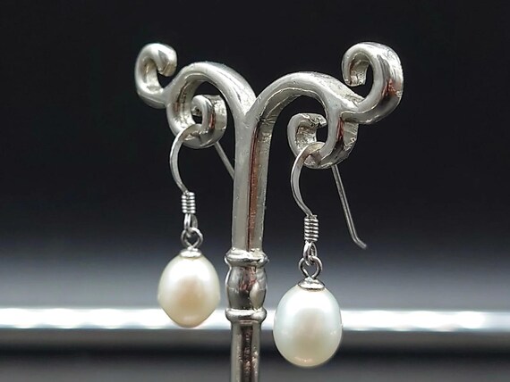Elegante Damen-Ohrringe, Perlen auf 925er Silber