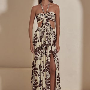 cruise elegant night dresses Silk Midi Dress For Women Cowl Neck Pure Formal Dresses Black / L