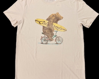 Lucky Brand California Bear Graphic T-Shirt Men's M 100% Cotton Vintage Appeal