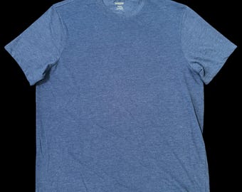 100% cotton J.CREW Sz L men’s crew neck tshirt Blue casual